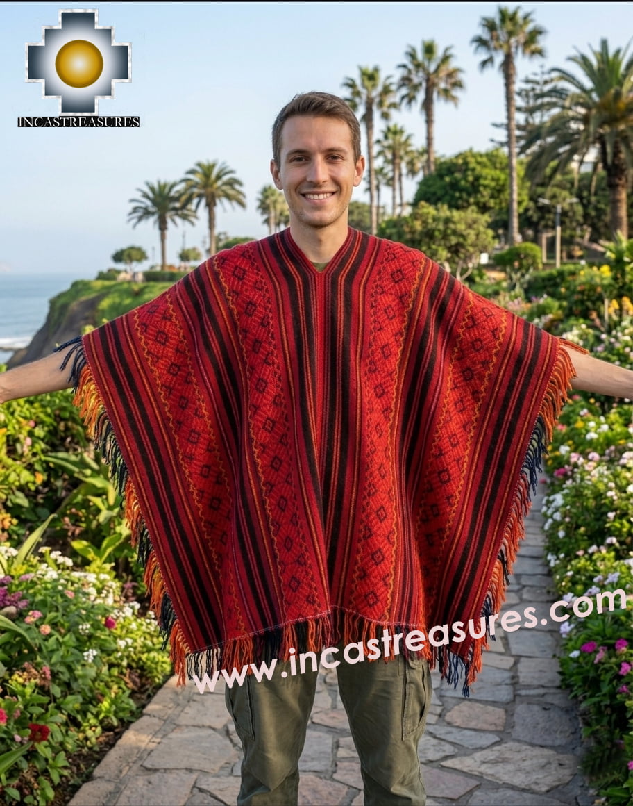 Andean Poncho Hualhua qusqu UNISEX  - Product id: ANDEAN-PONCHO09-01 Photo01